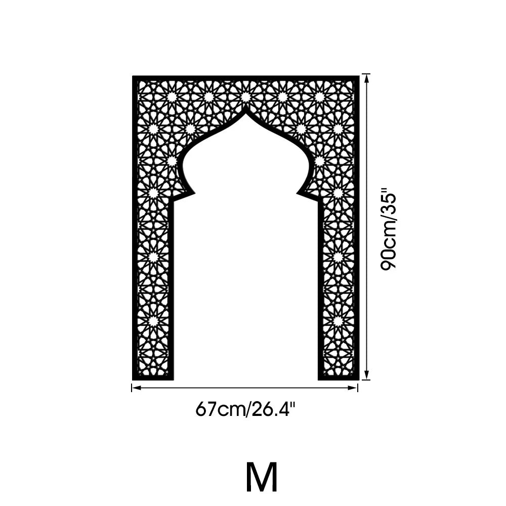 Islamic Arch Mirror Wall Sticker Gold Acrylic 3D Mosque Frame Decal With Geometric Pattern Ramadans Festival Home Decor Accent