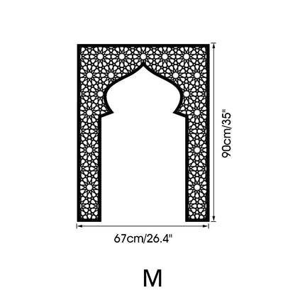 Islamic Arch Mirror Wall Sticker Gold Acrylic 3D Mosque Frame Decal With Geometric Pattern Ramadans Festival Home Decor Accent