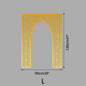 Islamic Arch Mirror Wall Sticker Gold Acrylic 3D Mosque Frame Decal With Geometric Pattern Ramadans Festival Home Decor Accent