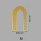 Islamic Arch Mirror Wall Sticker Gold Acrylic 3D Mosque Frame Decal With Geometric Pattern Ramadans Festival Home Decor Accent