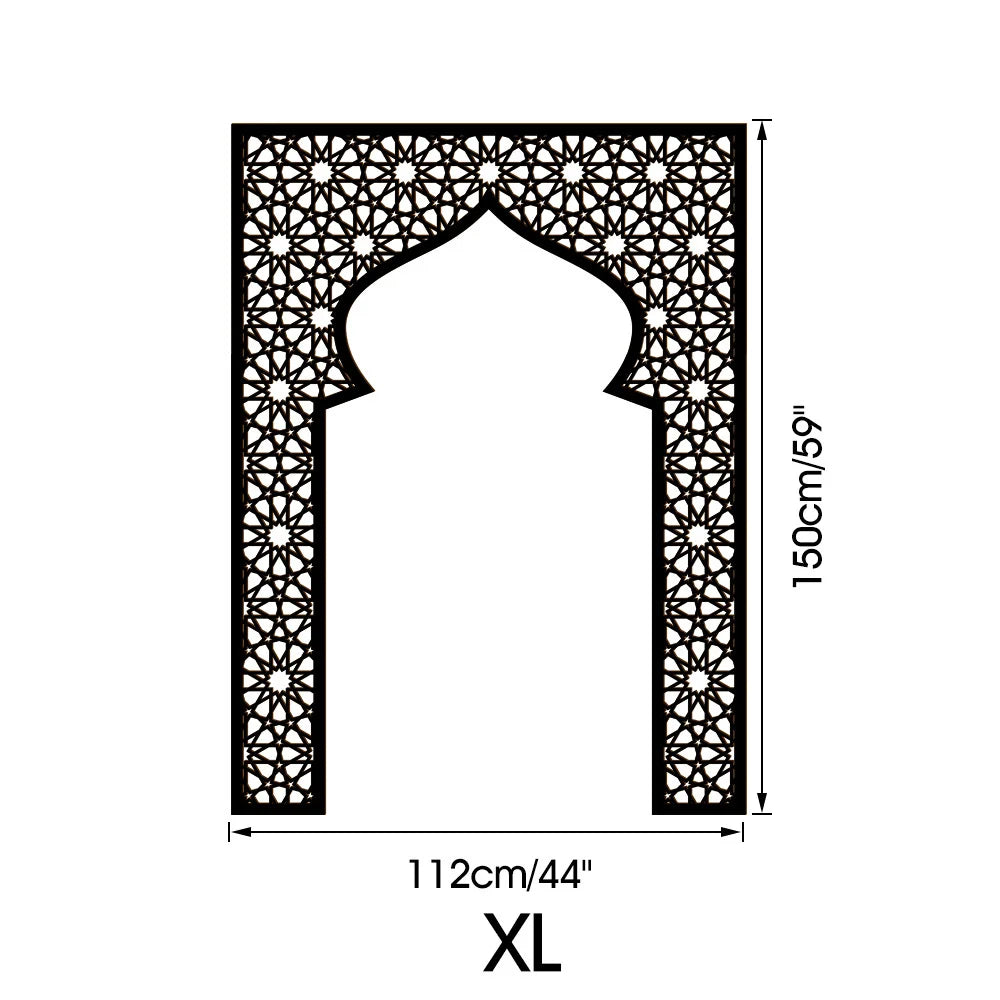 Islamic Arch Mirror Wall Sticker Gold Acrylic 3D Mosque Frame Decal With Geometric Pattern Ramadans Festival Home Decor Accent