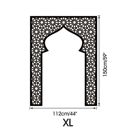 Islamic Arch Mirror Wall Sticker Gold Acrylic 3D Mosque Frame Decal With Geometric Pattern Ramadans Festival Home Decor Accent
