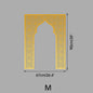 Islamic Arch Mirror Wall Sticker Gold Acrylic 3D Mosque Frame Decal With Geometric Pattern Ramadans Festival Home Decor Accent