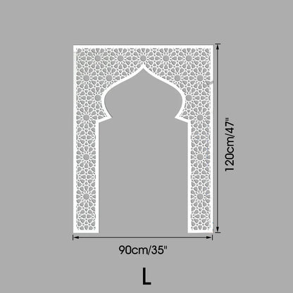Islamic Arch Mirror Wall Sticker Gold Acrylic 3D Mosque Frame Decal With Geometric Pattern Ramadans Festival Home Decor Accent