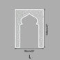 Islamic Arch Mirror Wall Sticker Gold Acrylic 3D Mosque Frame Decal With Geometric Pattern Ramadans Festival Home Decor Accent