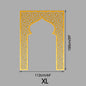 Islamic Arch Mirror Wall Sticker Gold Acrylic 3D Mosque Frame Decal With Geometric Pattern Ramadans Festival Home Decor Accent