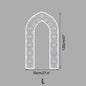 Islamic Arch Mirror Wall Sticker Gold Acrylic 3D Mosque Frame Decal With Geometric Pattern Ramadans Festival Home Decor Accent