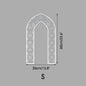 Islamic Arch Mirror Wall Sticker Gold Acrylic 3D Mosque Frame Decal With Geometric Pattern Ramadans Festival Home Decor Accent