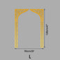 Islamic Arch Mirror Wall Sticker Gold Acrylic 3D Mosque Frame Decal With Geometric Pattern Ramadans Festival Home Decor Accent