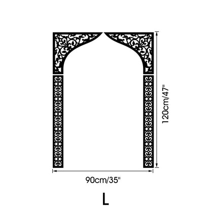 Islamic Arch Mirror Wall Sticker Gold Acrylic 3D Mosque Frame Decal With Geometric Pattern Ramadans Festival Home Decor Accent