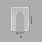 Islamic Arch Mirror Wall Sticker Gold Acrylic 3D Mosque Frame Decal With Geometric Pattern Ramadans Festival Home Decor Accent