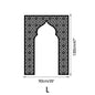 Islamic Arch Mirror Wall Sticker Gold Acrylic 3D Mosque Frame Decal With Geometric Pattern Ramadans Festival Home Decor Accent
