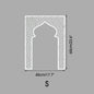 Islamic Arch Mirror Wall Sticker Gold Acrylic 3D Mosque Frame Decal With Geometric Pattern Ramadans Festival Home Decor Accent
