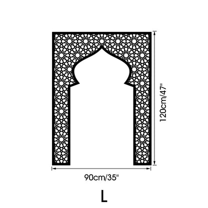 Islamic Arch Mirror Wall Sticker Gold Acrylic 3D Mosque Frame Decal With Geometric Pattern Ramadans Festival Home Decor Accent