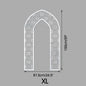 Islamic Arch Mirror Wall Sticker Gold Acrylic 3D Mosque Frame Decal With Geometric Pattern Ramadans Festival Home Decor Accent
