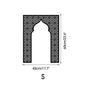 Islamic Arch Mirror Wall Sticker Gold Acrylic 3D Mosque Frame Decal With Geometric Pattern Ramadans Festival Home Decor Accent