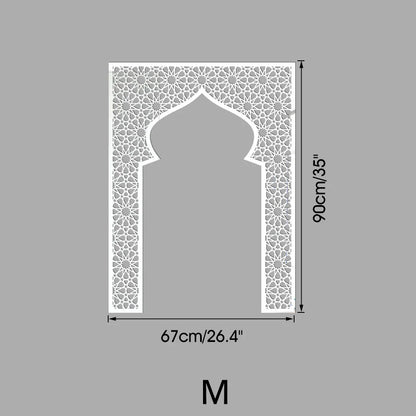 Islamic Arch Mirror Wall Sticker Gold Acrylic 3D Mosque Frame Decal With Geometric Pattern Ramadans Festival Home Decor Accent
