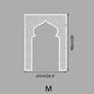 Islamic Arch Mirror Wall Sticker Gold Acrylic 3D Mosque Frame Decal With Geometric Pattern Ramadans Festival Home Decor Accent