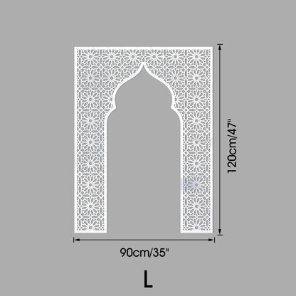 Islamic Arch Mirror Wall Sticker Gold Acrylic 3D Mosque Frame Decal With Geometric Pattern Ramadans Festival Home Decor Accent