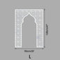 Islamic Arch Mirror Wall Sticker Gold Acrylic 3D Mosque Frame Decal With Geometric Pattern Ramadans Festival Home Decor Accent