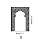 Islamic Arch Mirror Wall Sticker Gold Acrylic 3D Mosque Frame Decal With Geometric Pattern Ramadans Festival Home Decor Accent