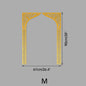 Islamic Arch Mirror Wall Sticker Gold Acrylic 3D Mosque Frame Decal With Geometric Pattern Ramadans Festival Home Decor Accent