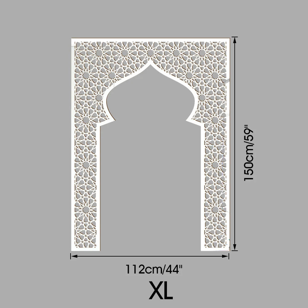 Islamic Arch Mirror Wall Sticker Gold Acrylic 3D Mosque Frame Decal With Geometric Pattern Ramadans Festival Home Decor Accent
