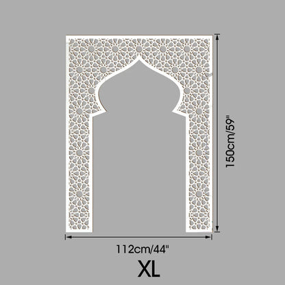 Islamic Arch Mirror Wall Sticker Gold Acrylic 3D Mosque Frame Decal With Geometric Pattern Ramadans Festival Home Decor Accent