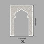 Islamic Arch Mirror Wall Sticker Gold Acrylic 3D Mosque Frame Decal With Geometric Pattern Ramadans Festival Home Decor Accent