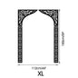 Islamic Arch Mirror Wall Sticker Gold Acrylic 3D Mosque Frame Decal With Geometric Pattern Ramadans Festival Home Decor Accent