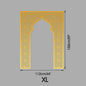 Islamic Arch Mirror Wall Sticker Gold Acrylic 3D Mosque Frame Decal With Geometric Pattern Ramadans Festival Home Decor Accent